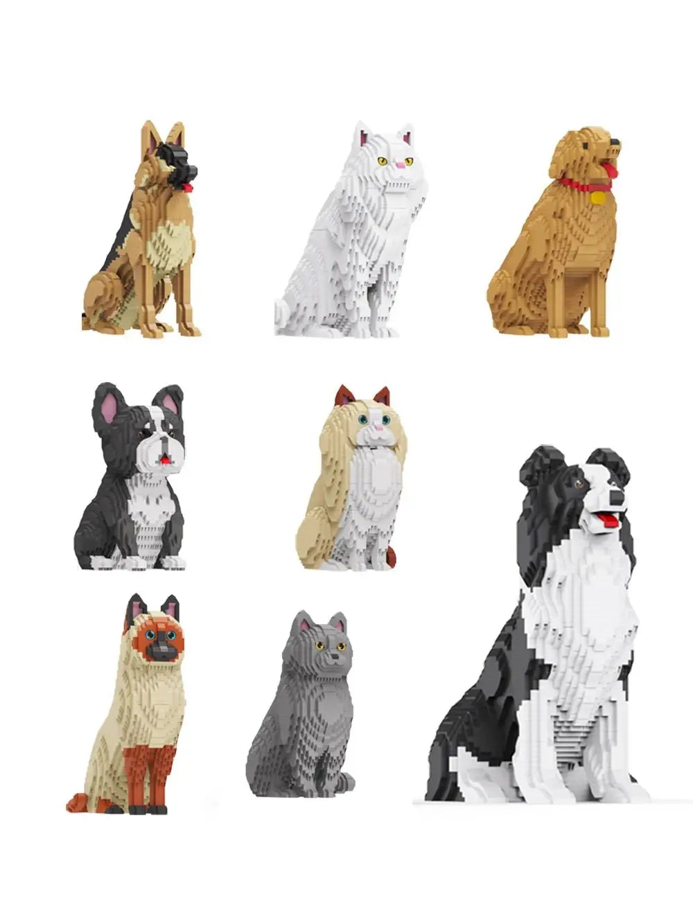 2000+PCS Large Pet Toys Mini Bricks Blocks Sets Adult Building Blocks Dog&Cat Animals Models Gifts Sets Decorations