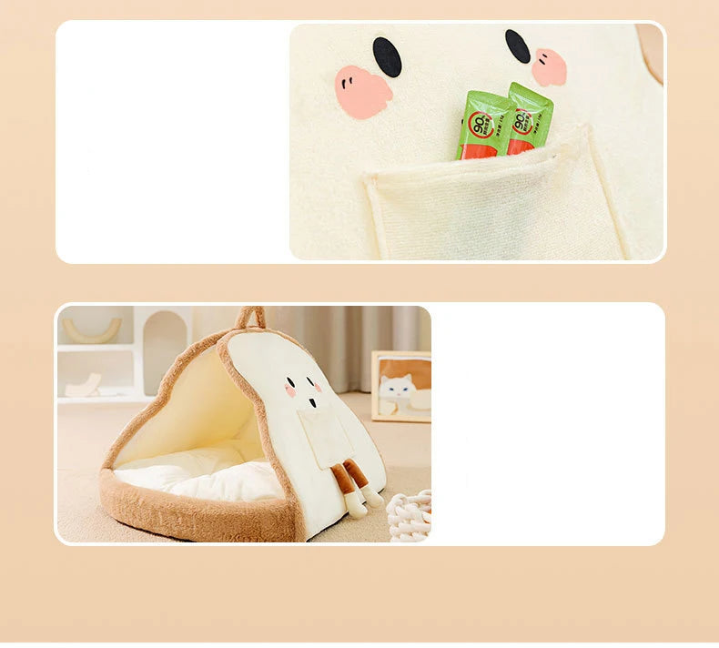 Winter Warm Dog Bed Soft Cozy Pet Sleeping Mat for Small Medium Dogs Cats Thicken Non-slip Cat Sofa Puppy Kennel Pet Supplies