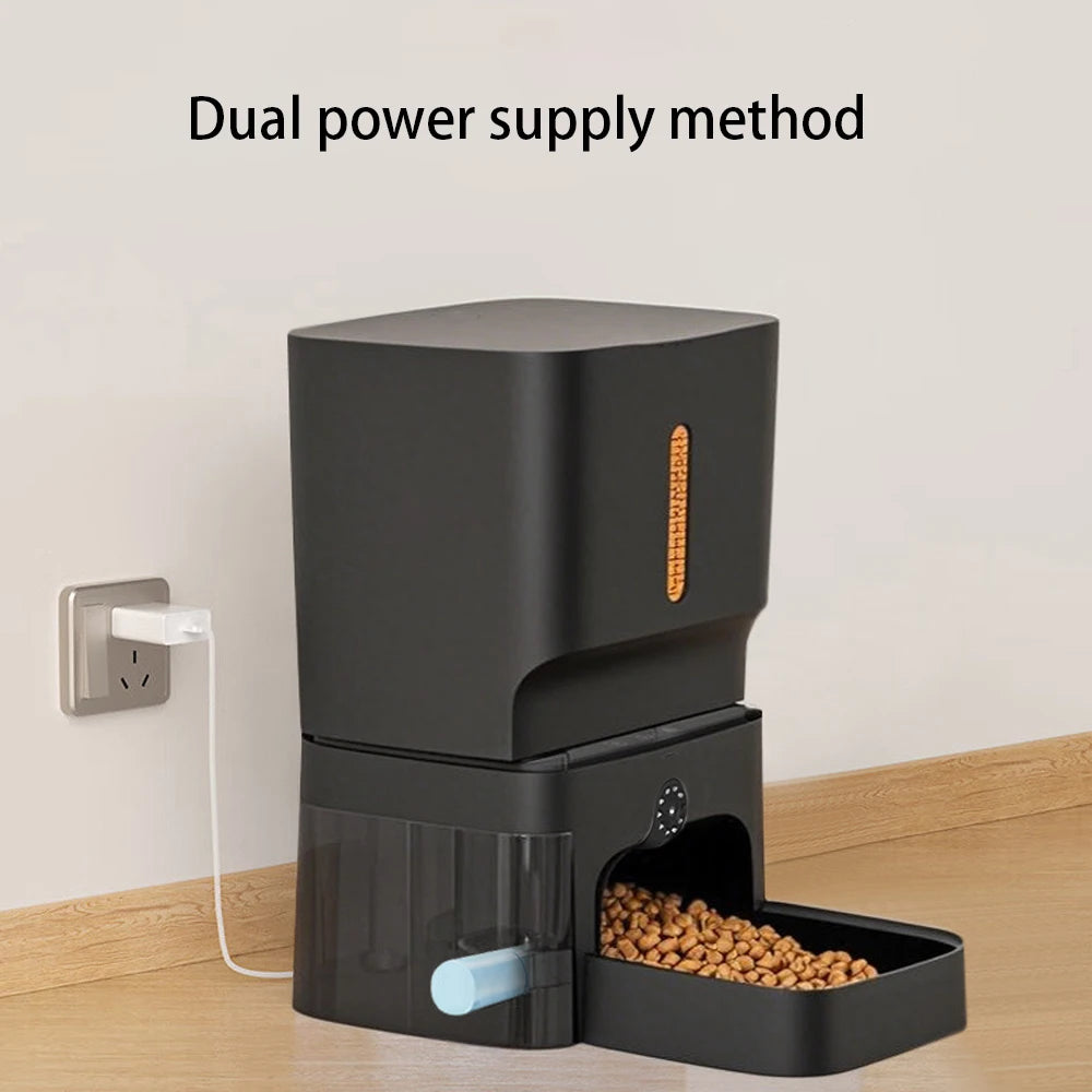 Smart Automatic Cat Feeder 7L with 1080P Camera Night Vision WiFi 2.4G/5G APP Control Voice Call Pet Food Dispenser for Cats Dog