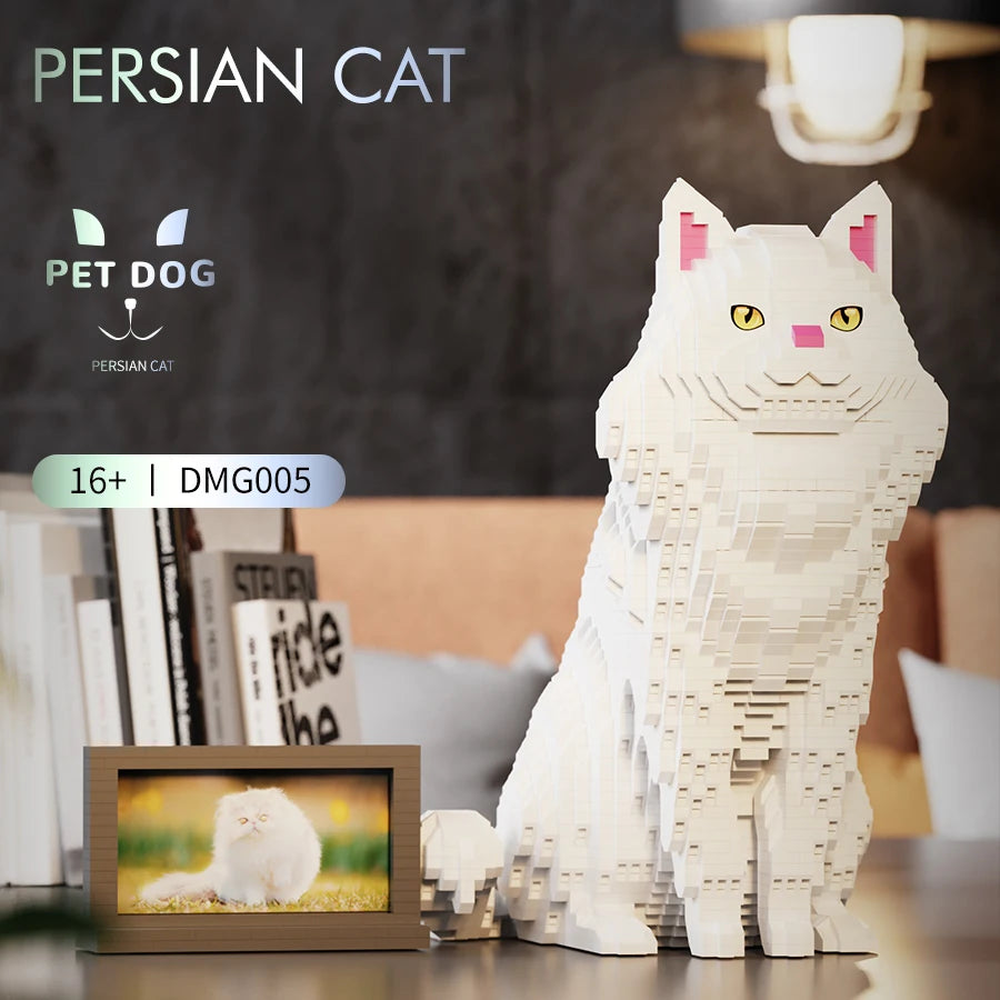 2000+PCS Large Pet Toys Mini Bricks Blocks Sets Adult Building Blocks Dog&Cat Animals Models Gifts Sets Decorations