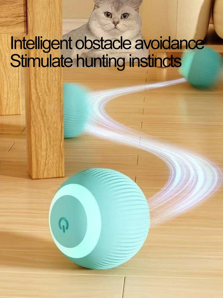New Interactive Cat Ball Automatic Indoor Cat Toy Electric Roll Ball Cat Games MWJ01