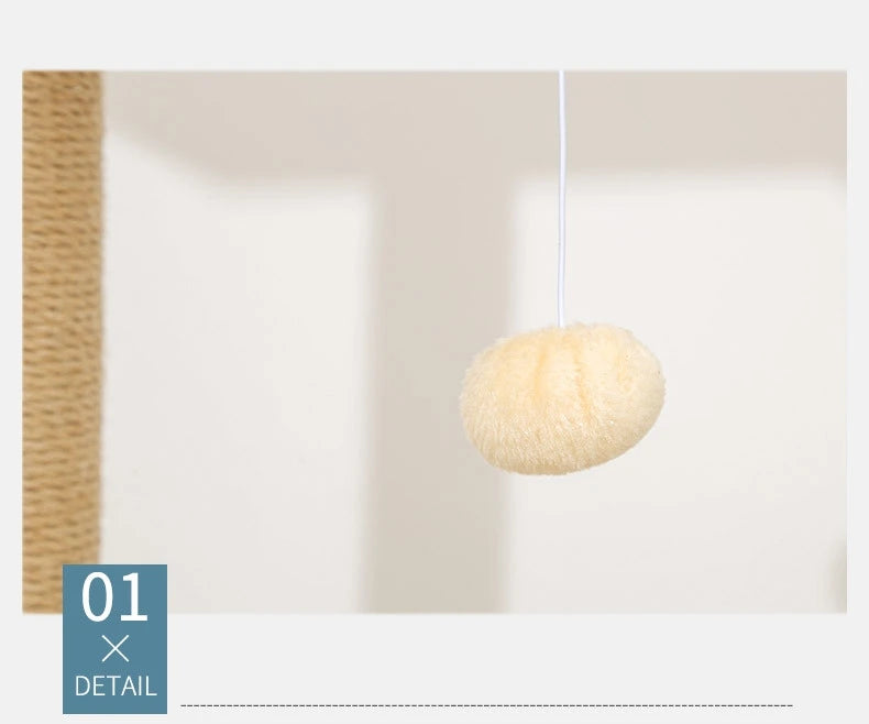 Multi-layer Platform Cat Tree tower Wooden House Sisal Rope Cat Scratching Posts Scrapers Grinding Hammock Cat Climbing Frame