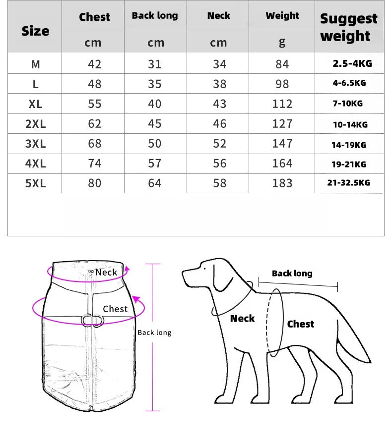 Medium and large dog clothes in autumn and winter, keep warm and thick dog cotton-padded clothes can pull pet clothing