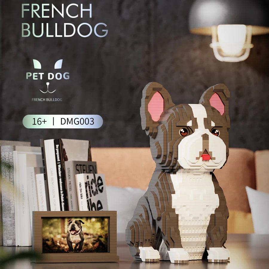 2000+PCS Large Pet Toys Mini Bricks Blocks Sets Adult Building Blocks Dog&Cat Animals Models Gifts Sets Decorations