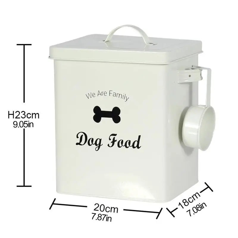 Pet Food Storage Bin Tank Container For Pet Food Storage Metal Portable Dog Food Bucket For Pet Foods Tablets Laundry Detergent