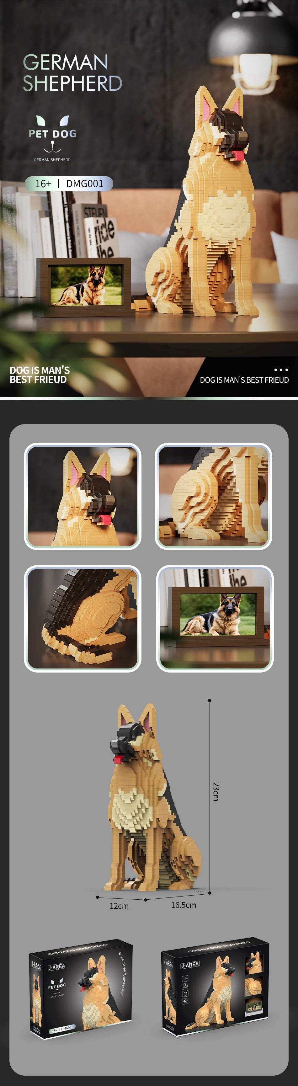 2000+PCS Large Pet Toys Mini Bricks Blocks Sets Adult Building Blocks Dog&Cat Animals Models Gifts Sets Decorations