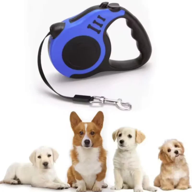3M 5M Dog Leash for Small Dogs Cat Automatic Retractable Durable Nylon Lead Puppy Outdoor Travel Walking Hiking Traction Rope