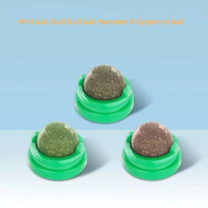 New Cat Mint Toy Rotating Cat Mint Ball Baby Cat Snacks Cat Grass Plant Hair Transformation Cat Pet Products Catnip