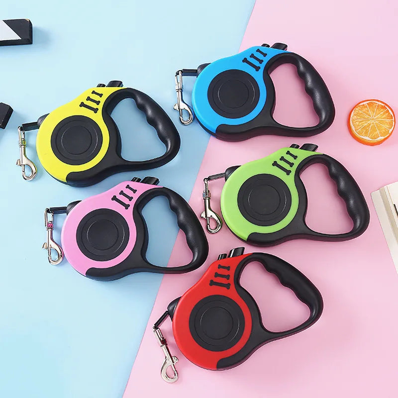 3M 5M Dog Leash for Small Dogs Cat Automatic Retractable Durable Nylon Lead Puppy Outdoor Travel Walking Hiking Traction Rope