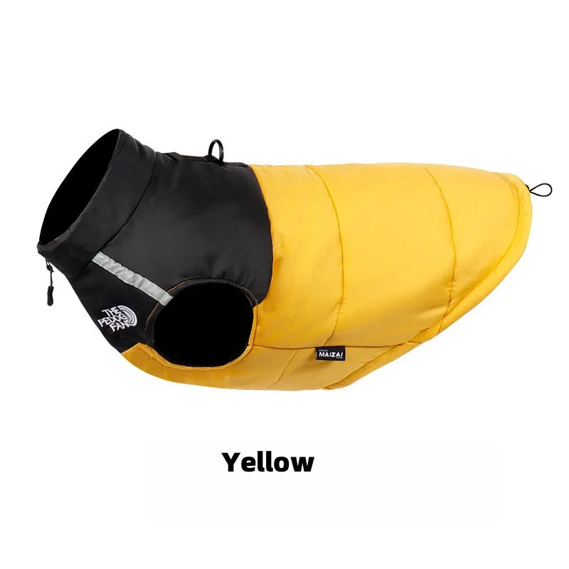 Medium and large dog clothes in autumn and winter, keep warm and thick dog cotton-padded clothes can pull pet clothing