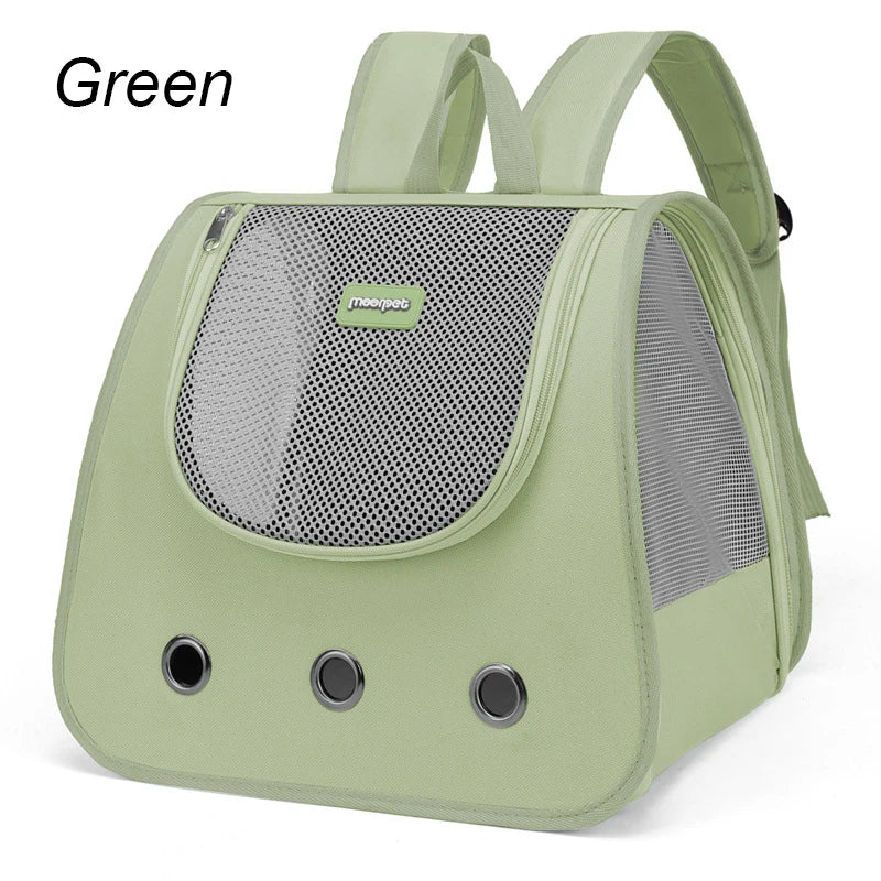 Outdoor Travel Cat Backpack Supplies Portable foldable double shoulder cat bag breathable puppy backpack fashionable and pet bag