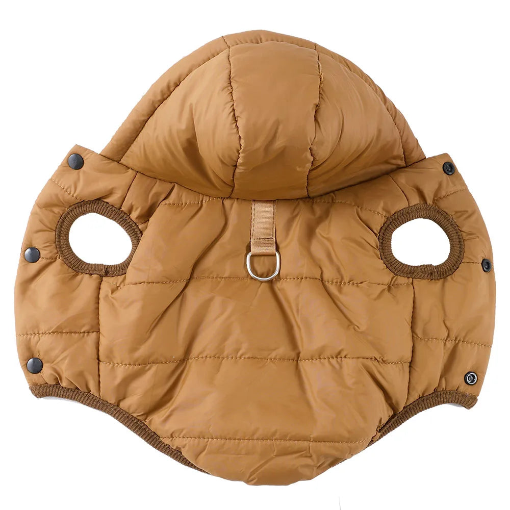 Waterproof Pet Cat Hoodie Jacket For Small Medium Cats Winter Warm Fleece Kitten Costume with D-ring Sphynx Coat Pug Clothes