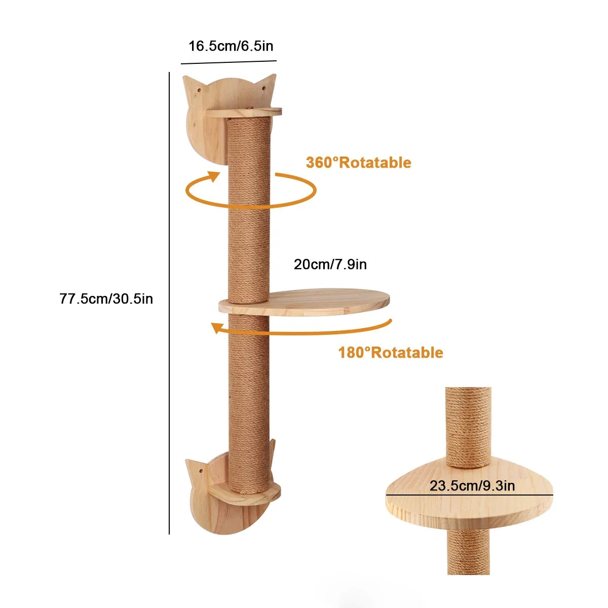 Cat Climbing Shelves Wall Mounted Cat Tree Tower Scratching Posts Hammock Hiding House Perches Ladder Cats Gym Pet Supplies Toy