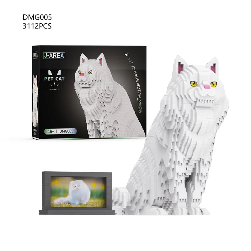 2000+PCS Large Pet Toys Mini Bricks Blocks Sets Adult Building Blocks Dog&Cat Animals Models Gifts Sets Decorations