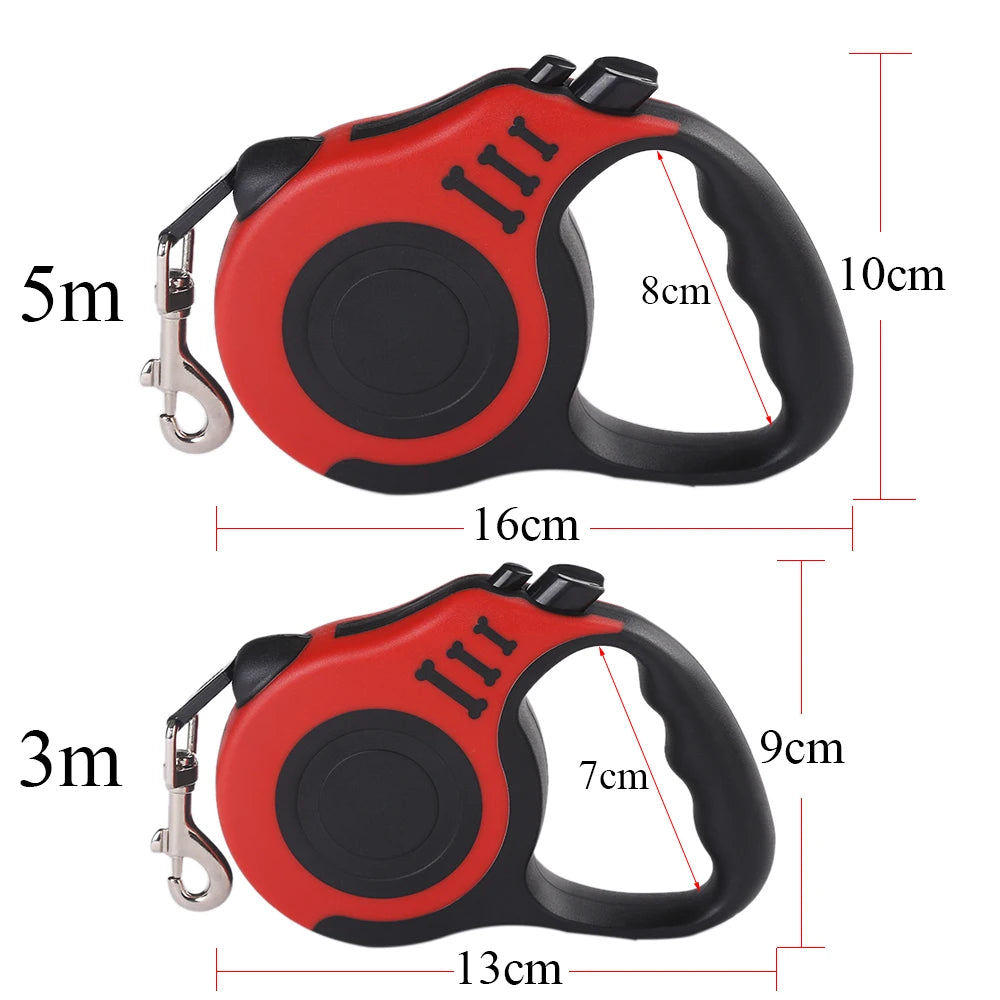3m 5m Dog Leash For Small Medium Dogs Automatic Retractable Nylon Rope Cat Lead Extension Puppy Walking Running Pets Supplies