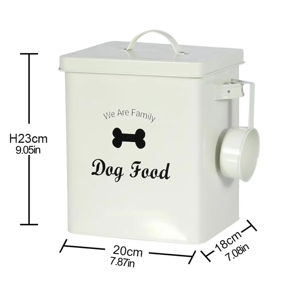 Pet Food Storage Bin Tank Container For Pet Food Storage Metal Portable Dog Food Bucket For Pet Foods Tablets Laundry Detergent
