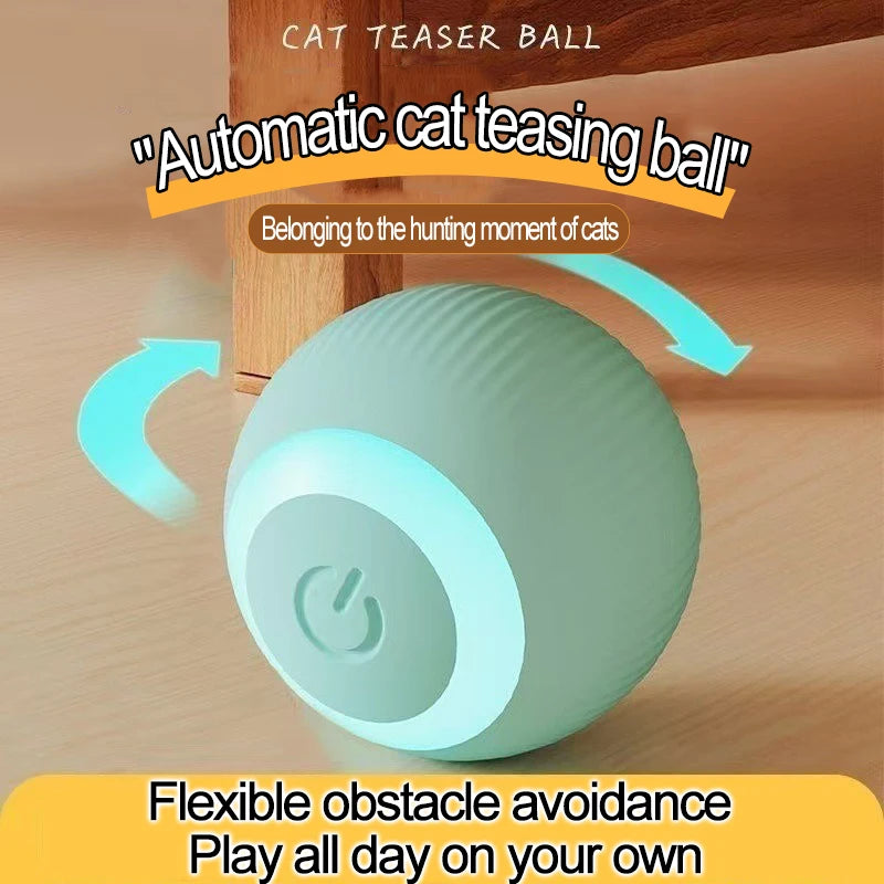 New Interactive Cat Ball Automatic Indoor Cat Toy Electric Roll Ball Cat Games MWJ01