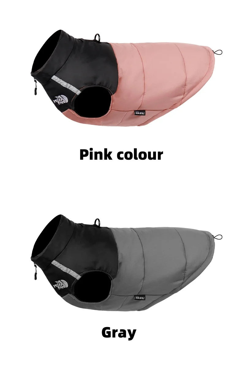 Medium and large dog clothes in autumn and winter, keep warm and thick dog cotton-padded clothes can pull pet clothing