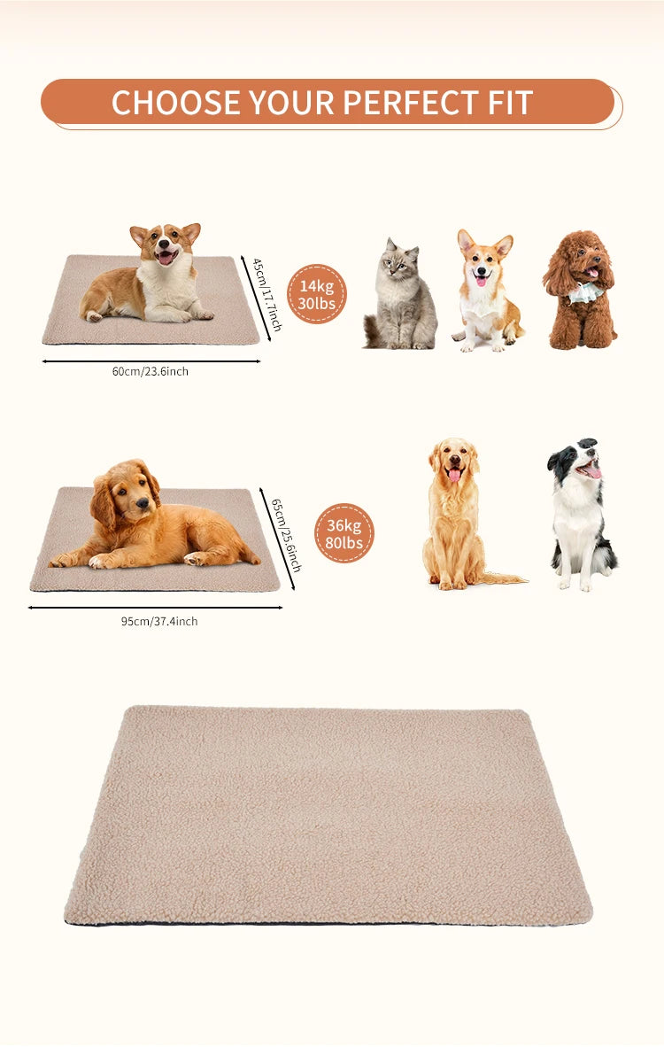 Cozy Self Heating Pet Pads Pet Blanket for Cold Winter,Self Warming Cat Bed for Indoor,Pet Heating Pad,Self Cushion Mat for Cats