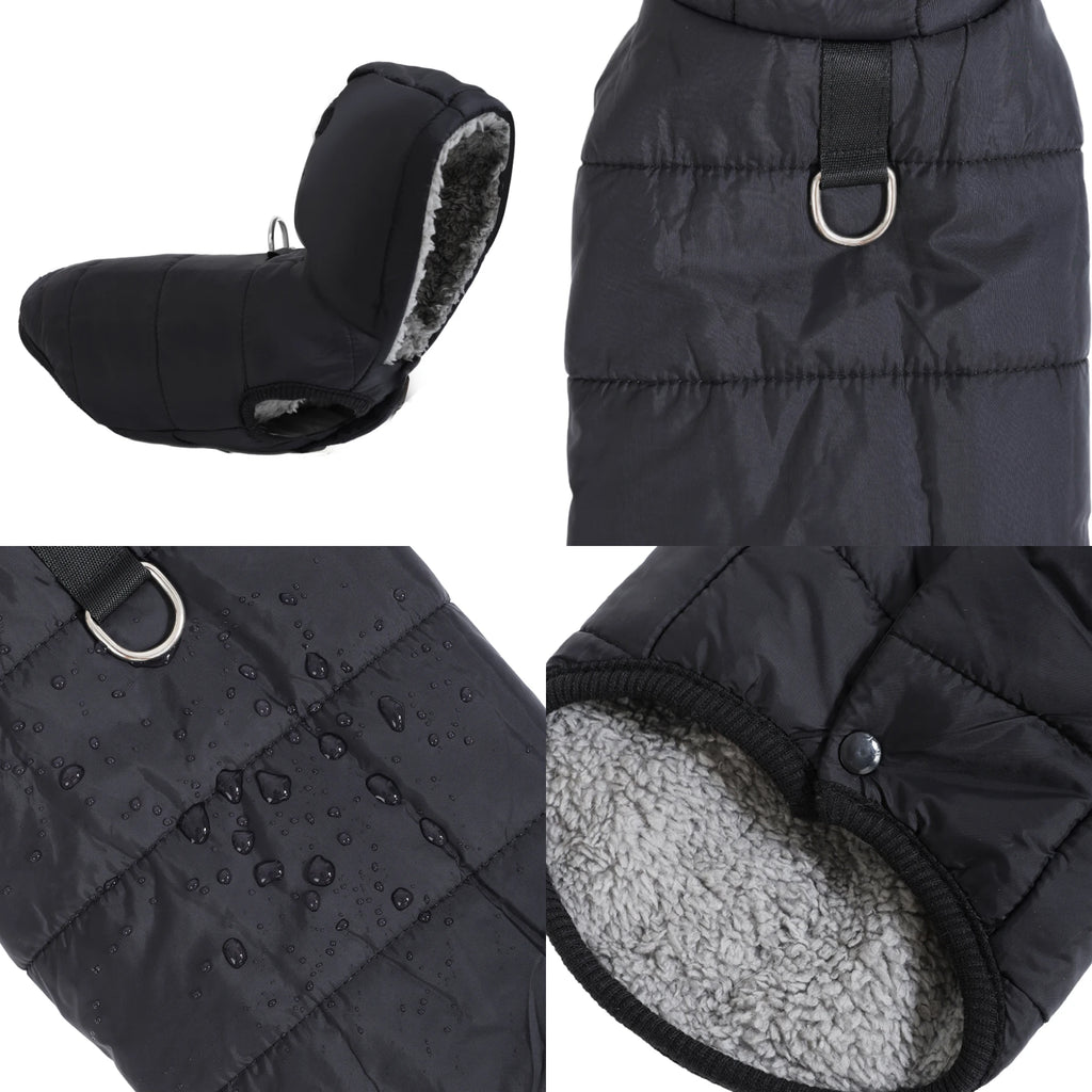 Waterproof Pet Cat Hoodie Jacket For Small Medium Cats Winter Warm Fleece Kitten Costume with D-ring Sphynx Coat Pug Clothes