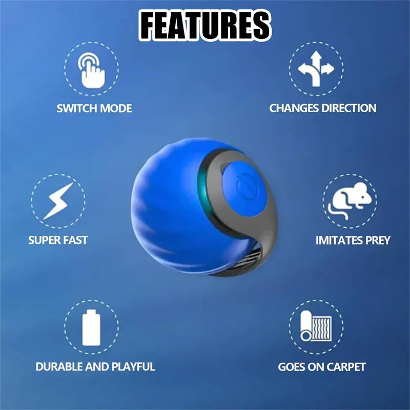 Smart Cat Toys Interactive Ball Plush Electric Catnip Training Toy Kitten Touch Sounding Pet Product Squeak Toy Ball Cat Supplie