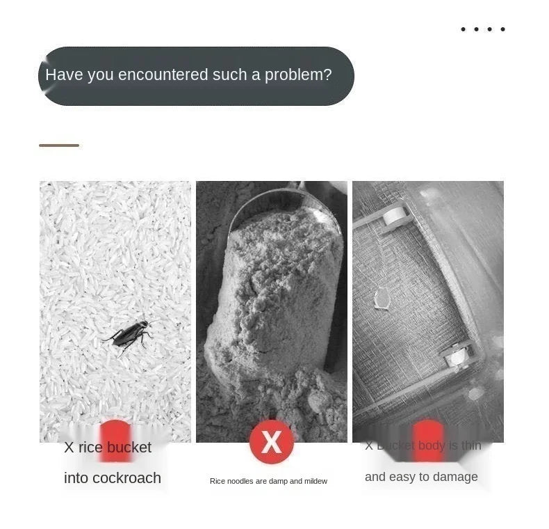 Kitchen Container 5KG 10KG Bucket Nano Insect-Proof Moisture-Proof Rice Box Grain Sealed Jar Home Storage Pet Dog Food Store Box