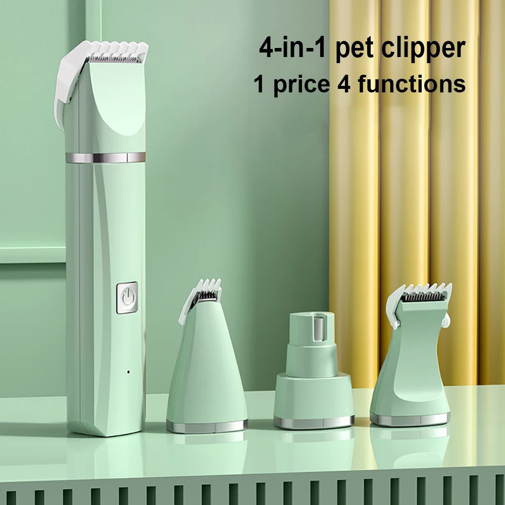 Dog Clipper Cat Hair Clippers Pet Grooming Haircut nail Trimmer  Set 4 in 1 Cordless Rechargeable Professional Pet Grooming Tool