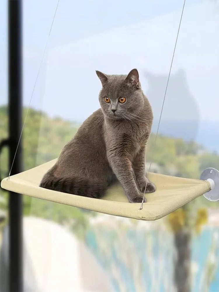 Ultra Soft Cat Window Hammock Bed Securely Mounted Space Saving Cat Perch Ideal for Feline Naptime Top Pet Accessories for Cats