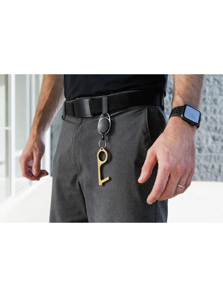 Retractable Keychain Badge Scroll ID Badge Holder Card Holder Backpack Lanyard Hiking Buckle Key Ring Retractable Tool