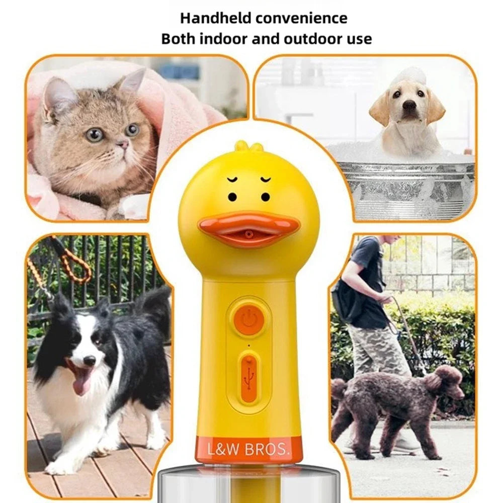Yellow Duck Pet Cleaning Bathing Electric Foam Machine Usb Charging Automatic Soap Dispenser Foam Pet Accessories