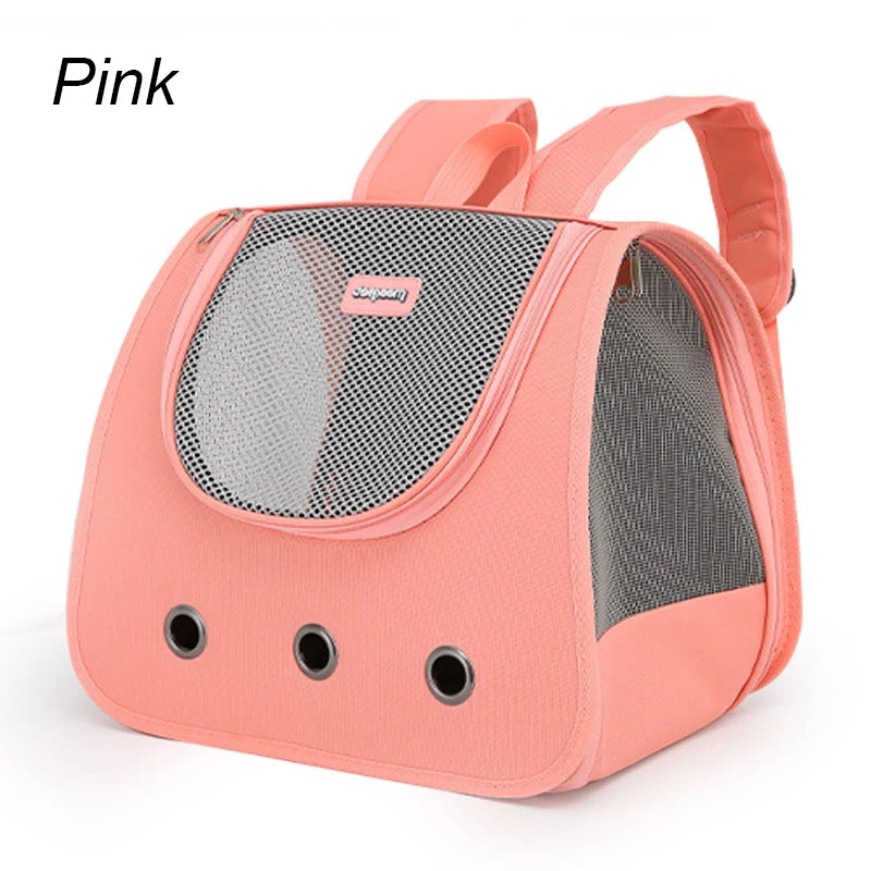 Outdoor Travel Cat Backpack Supplies Portable foldable double shoulder cat bag breathable puppy backpack fashionable and pet bag