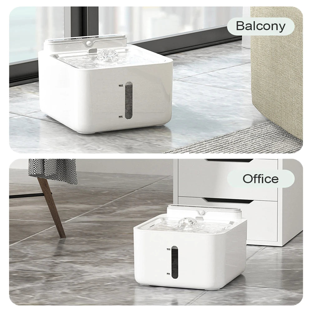 Pet Water Fountain Filter, Wireless Sensor Drinker, Pet Feeder for Cat and Dog, Water Dispenser, Auto Drinking Fountain
