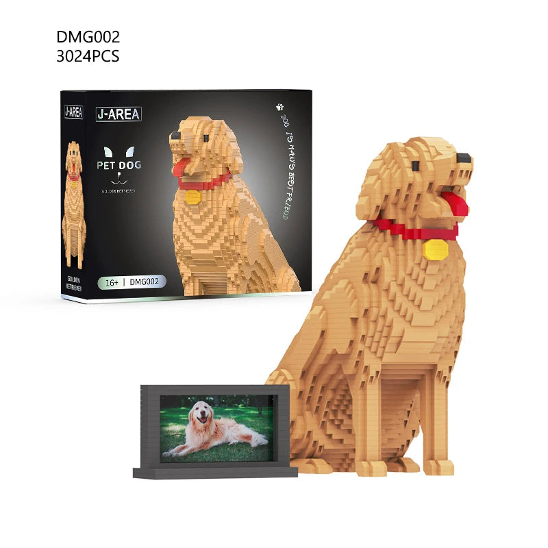 2000+PCS Large Pet Toys Mini Bricks Blocks Sets Adult Building Blocks Dog&Cat Animals Models Gifts Sets Decorations