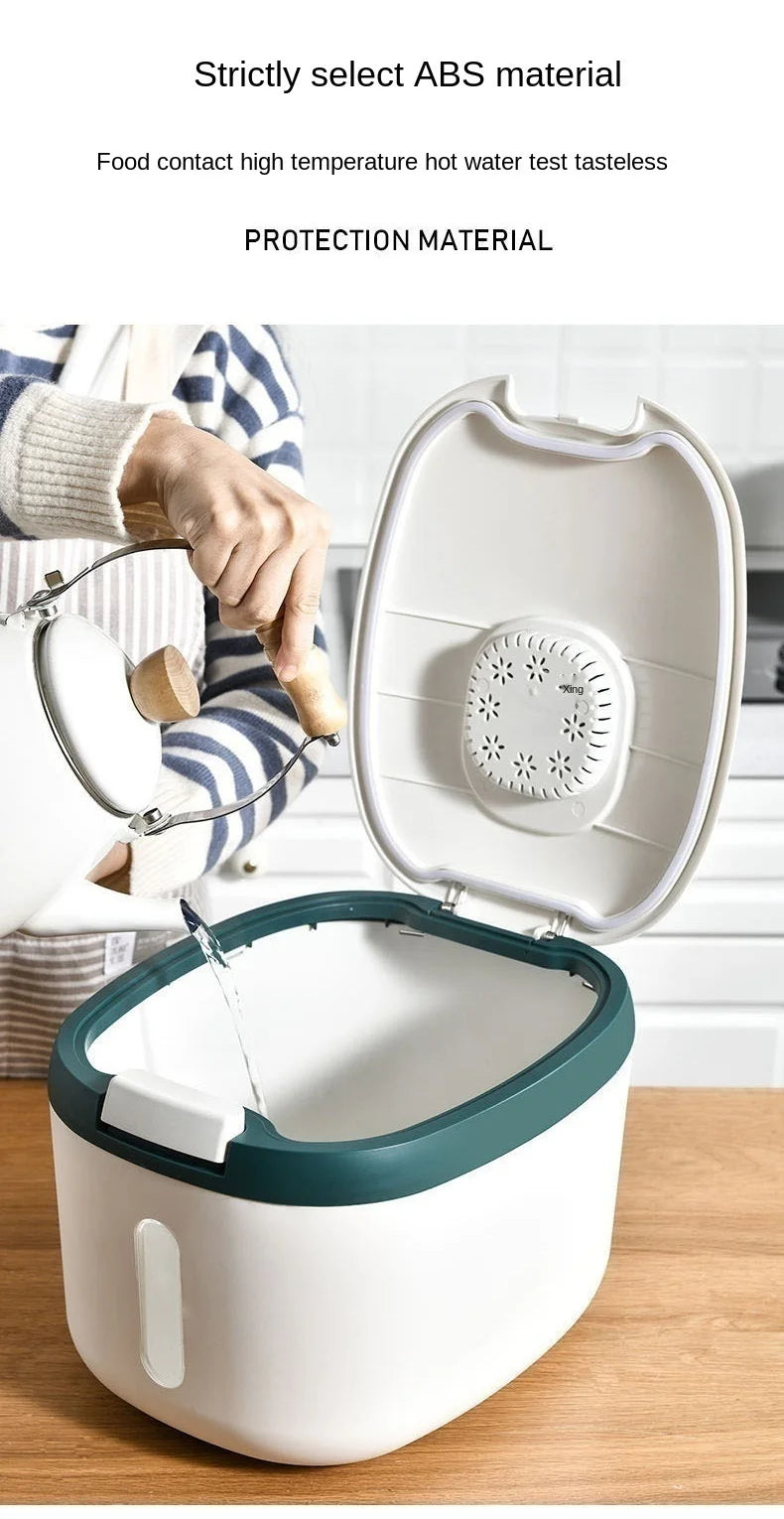 Kitchen Container 5KG 10KG Bucket Nano Insect-Proof Moisture-Proof Rice Box Grain Sealed Jar Home Storage Pet Dog Food Store Box