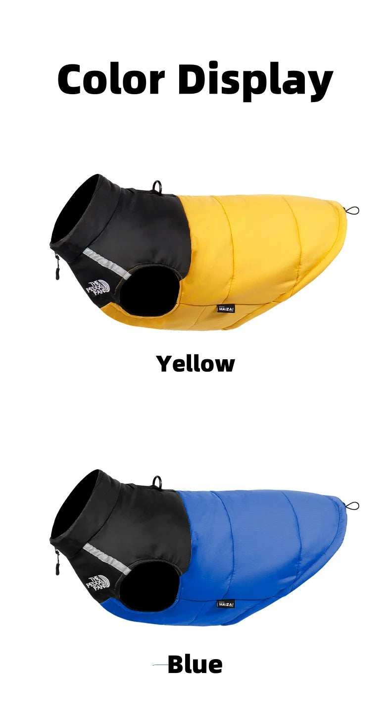 Medium and large dog clothes in autumn and winter, keep warm and thick dog cotton-padded clothes can pull pet clothing