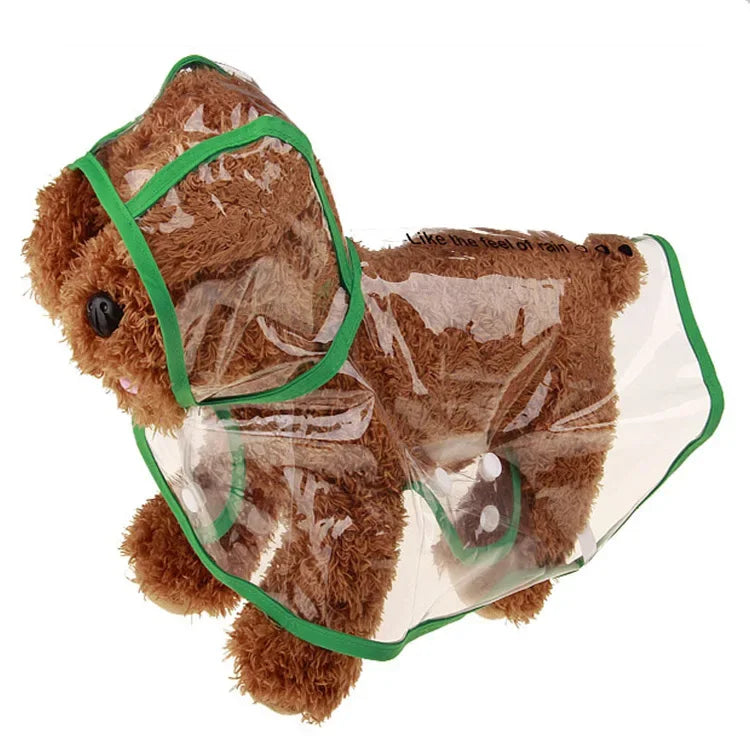 Puppy Raincoat Waterproof Pet Rain Jacket for Small Medium Dogs Cats Jumpsuit Chihuahua Teddy Hooded Pug Rain Poncho Rainwear