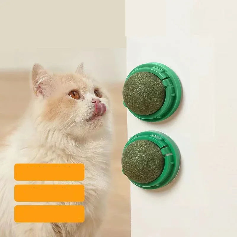 New Cat Mint Toy Rotating Cat Mint Ball Baby Cat Snacks Cat Grass Plant Hair Transformation Cat Pet Products Catnip