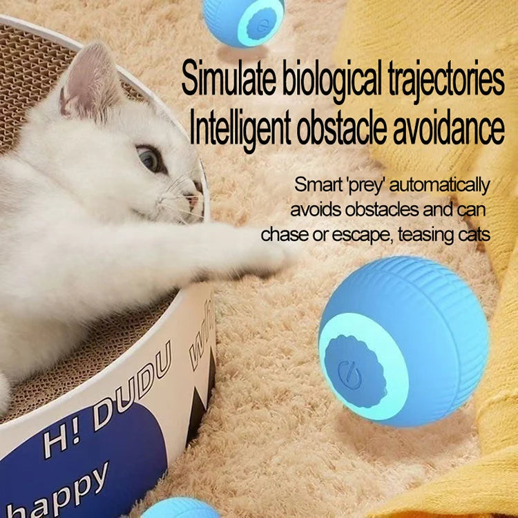 New Interactive Cat Ball Automatic Indoor Cat Toy Electric Roll Ball Cat Games MWJ01