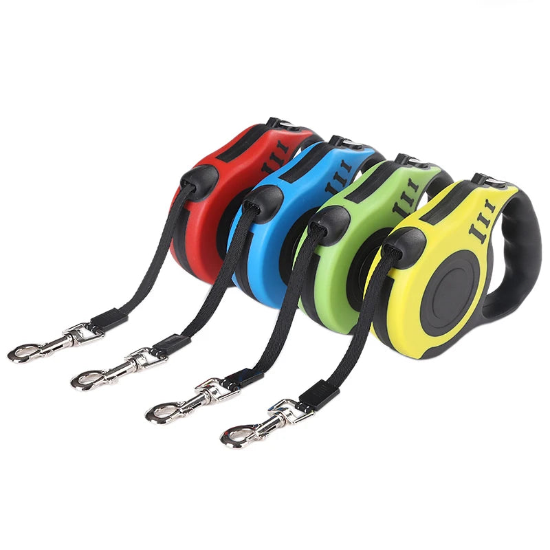 3m 5m Dog Leash For Small Medium Dogs Automatic Retractable Nylon Rope Cat Lead Extension Puppy Walking Running Pets Supplies