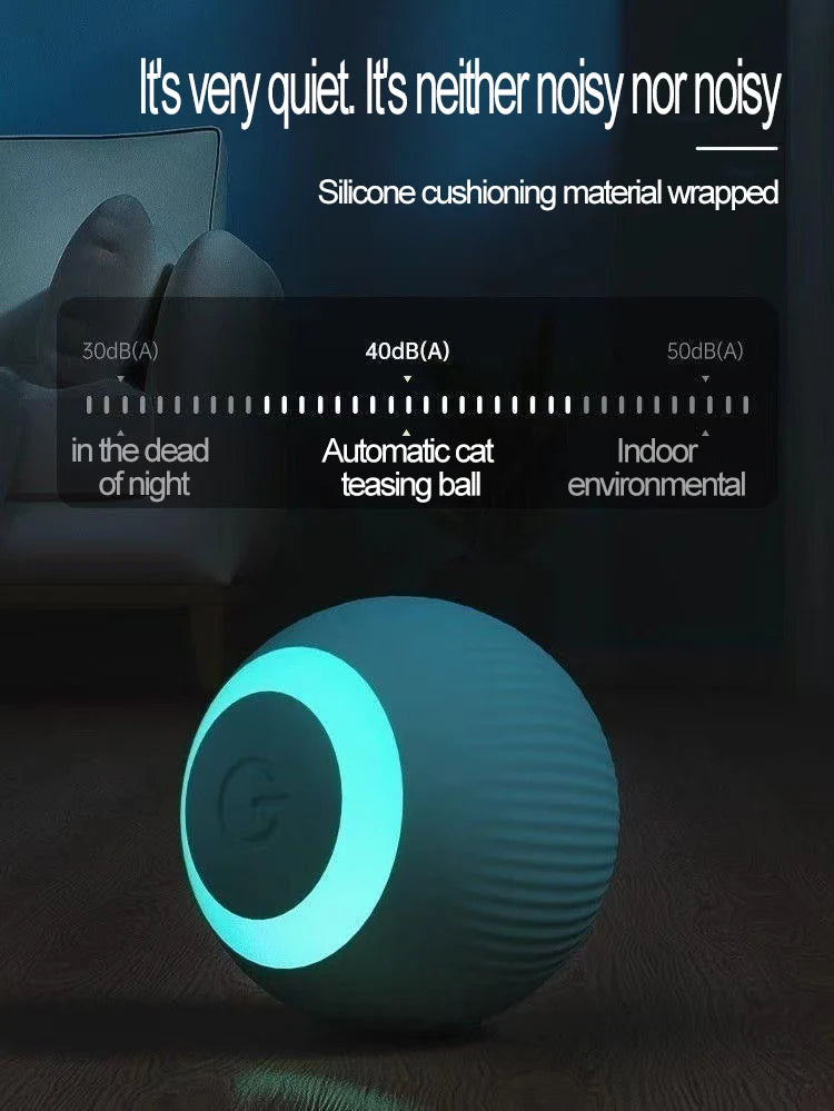 New Interactive Cat Ball Automatic Indoor Cat Toy Electric Roll Ball Cat Games MWJ01