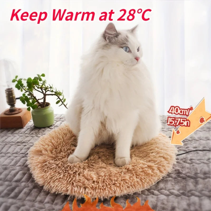 1pc USB Pet Electric Blanket Plush Pad Blanket for Cat Electric Heated Pad Anti-scratch Dog Heating Mat Sleeping Bed for Dog