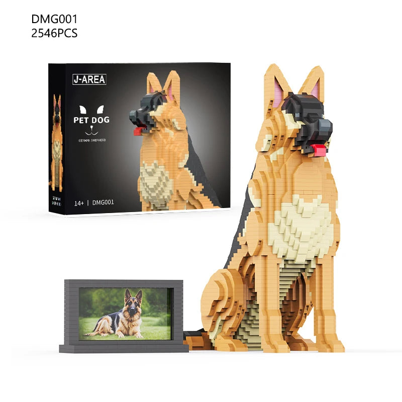 2000+PCS Large Pet Toys Mini Bricks Blocks Sets Adult Building Blocks Dog&Cat Animals Models Gifts Sets Decorations