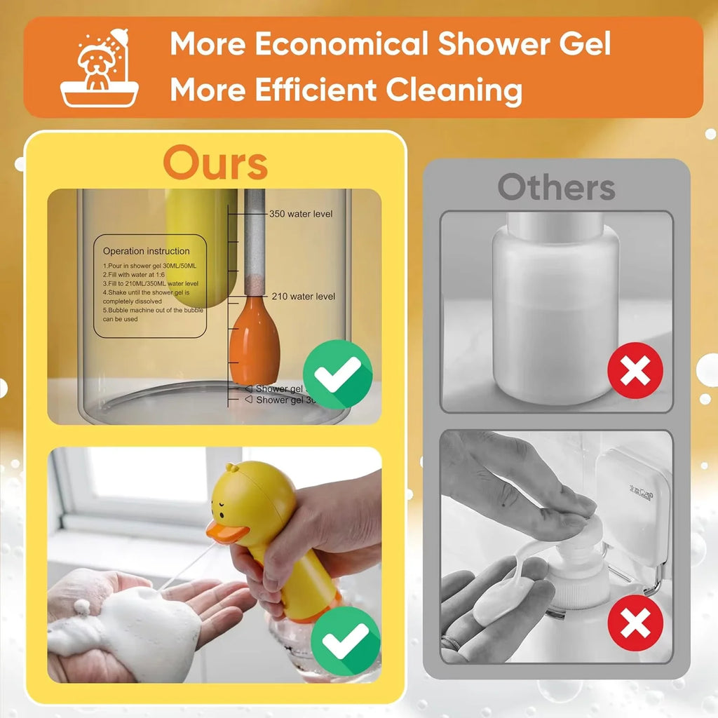 Cute Duck Pet Cleaning Bathing Electric Foam Machine Usb Charging Automatic Soap Dispenser Foam Machine Pet Accessories