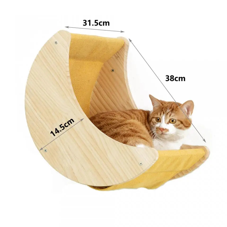 Cat Climbing Shelves Wall Mounted Cat Tree Tower Scratching Posts Hammock Hiding House Perches Ladder Cats Gym Pet Supplies Toy