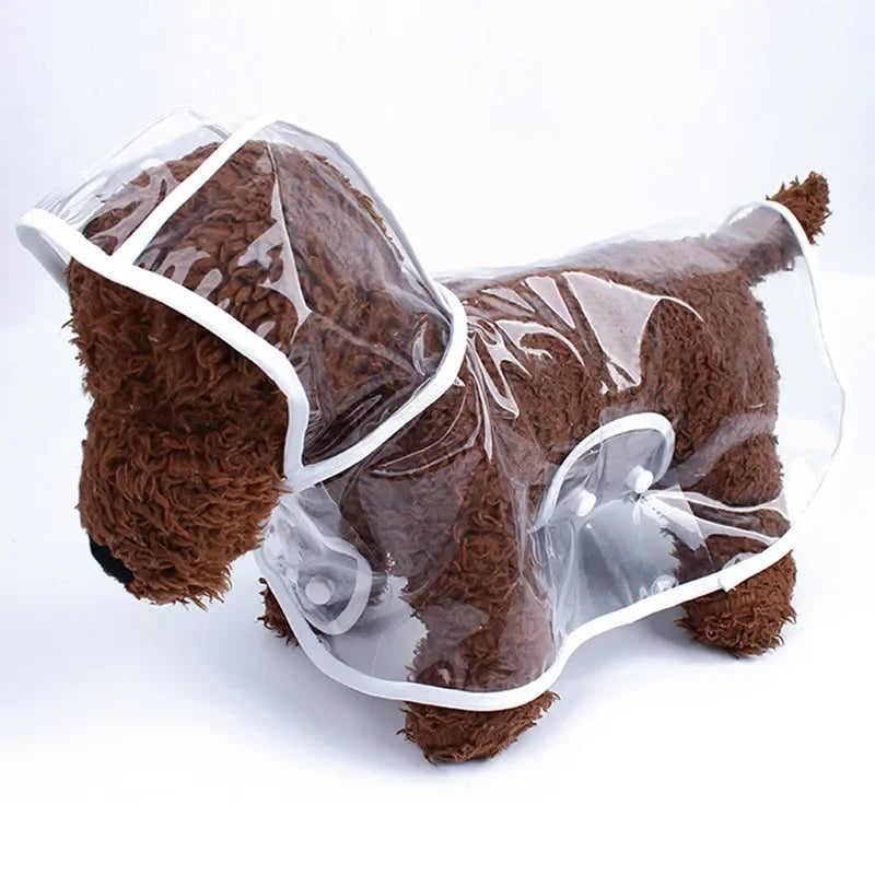 Puppy Raincoat Waterproof Pet Rain Jacket for Small Medium Dogs Cats Jumpsuit Chihuahua Teddy Hooded Pug Rain Poncho Rainwear