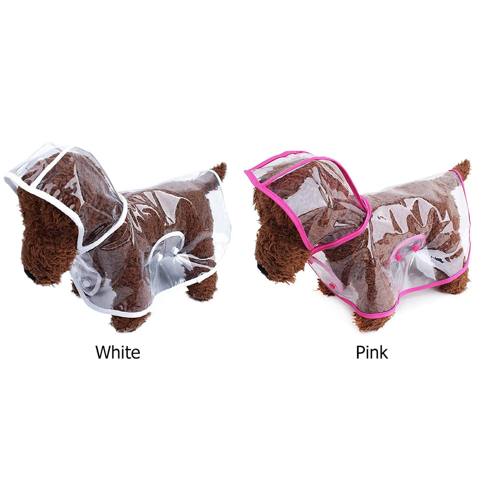 Puppy Raincoat Waterproof Pet Rain Jacket for Small Medium Dogs Cats Jumpsuit Chihuahua Teddy Hooded Pug Rain Poncho Rainwear